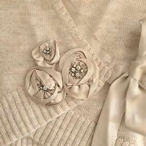 Nougat London Wrap Cardigan with Silk Trim